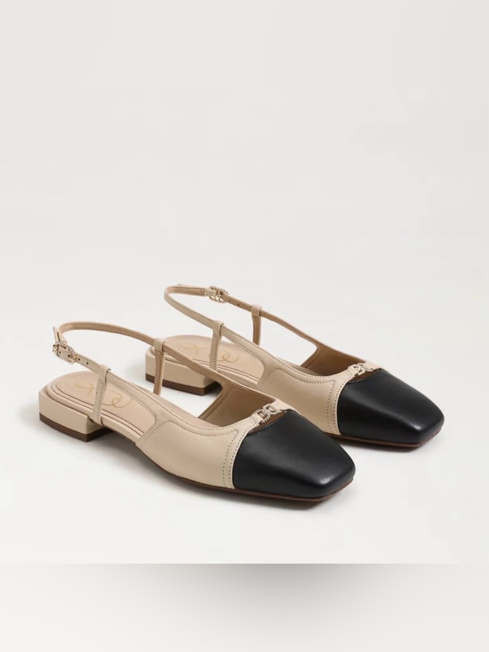 Sam Edelman | EUC - Kara Slingback Flat - Sand/Black - Size 5